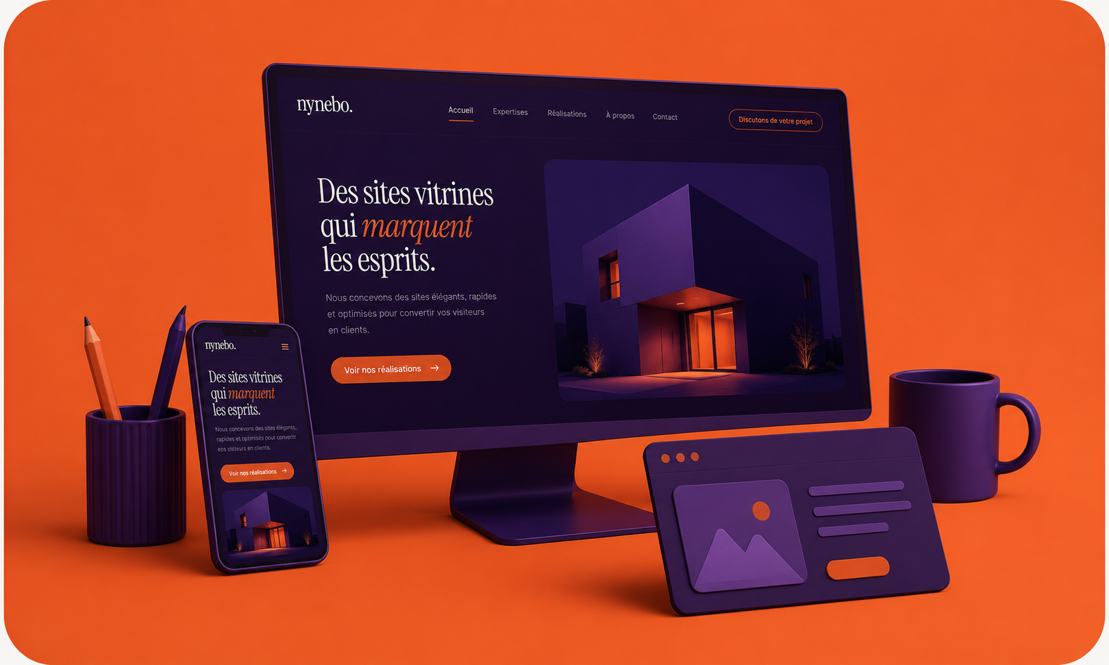 Site vitrine — design élégant desktop et mobile