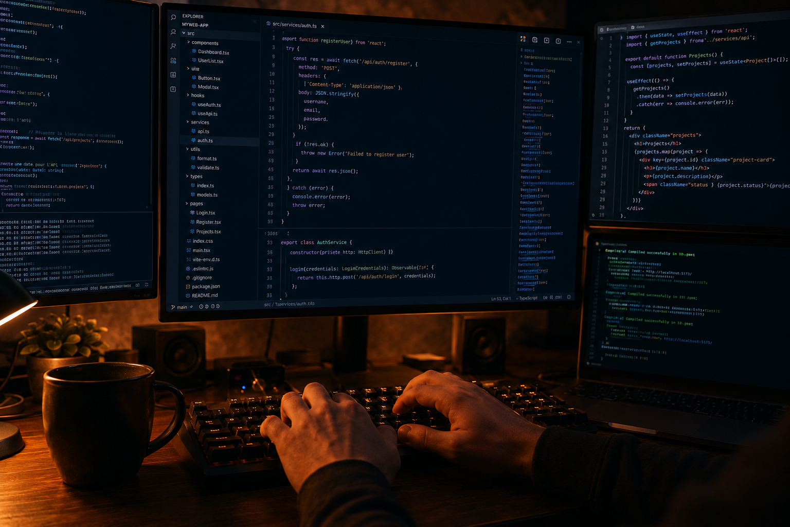 Étape build — développement et design