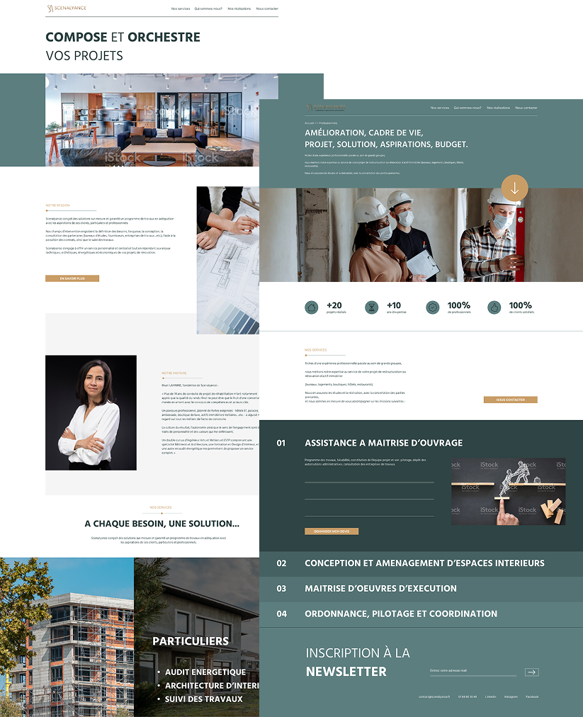 Réalisation du site vitrine sur Wordpress