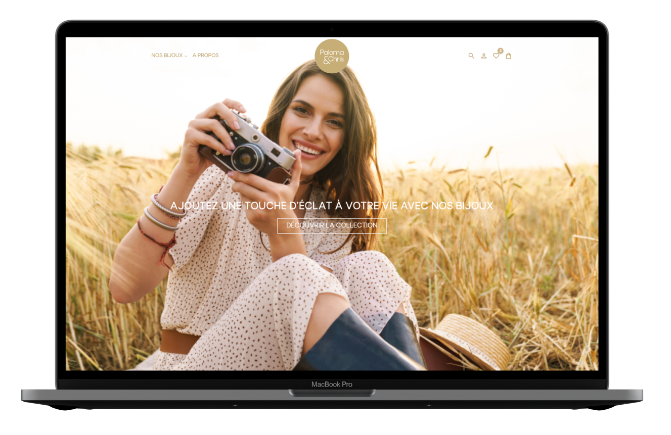Page d'accueil du site de Paloma & Chris